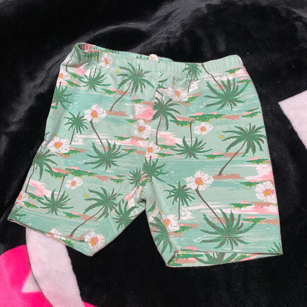 Palm tree biker shorts